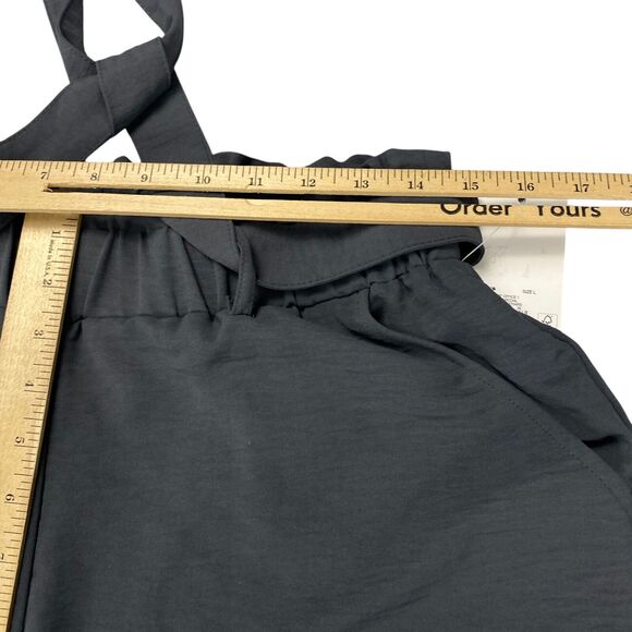 SO Paperbag Taper Pants Size Women's L Out Of Office Charcoal Price $44 - Picture 8 of 16